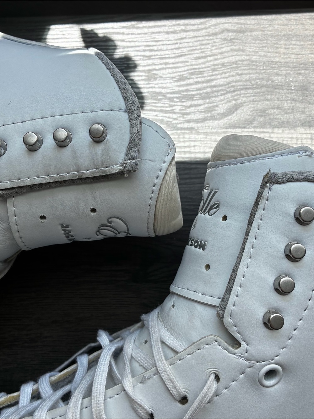 Jackson Elle FS2130 Figure Skates 5W Wide Ultima Mirage Blades Swarovski w/ box - Picture 14 of 16